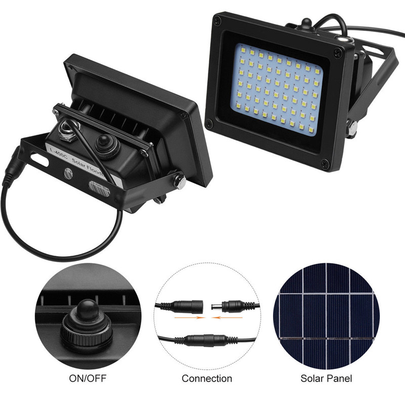 400LM54LEDSolarPanelFloodLightSpotlightProjectLampIP65WaterproofOutdoorCampingEmergencyLanternWithRe-1462694-3