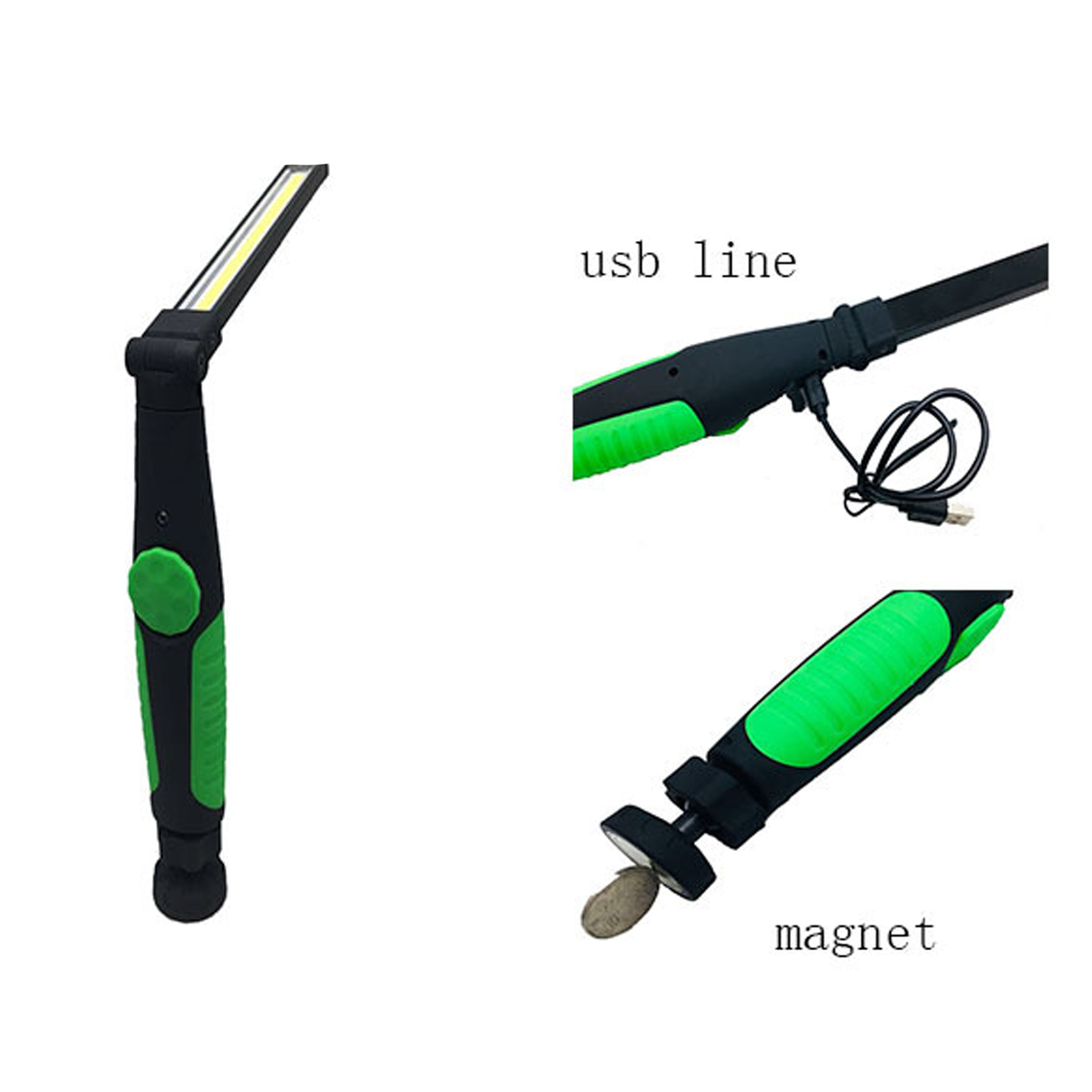 410LumensMultifunctionCOBLEDFlashlightFoldingMagneticAttractionUSBRechargeableWorkingLight-1696699-4