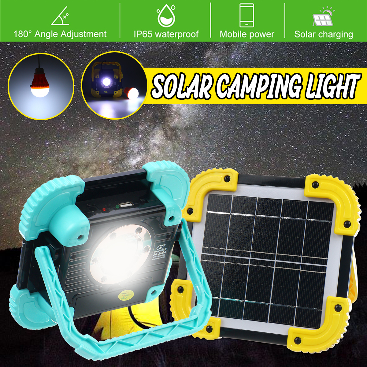 COBSolarCampingLightUSBRechargeableWaterproofFloodLightWorkLampFloodlightforOutdoorHikingTravelFishi-1690379-1