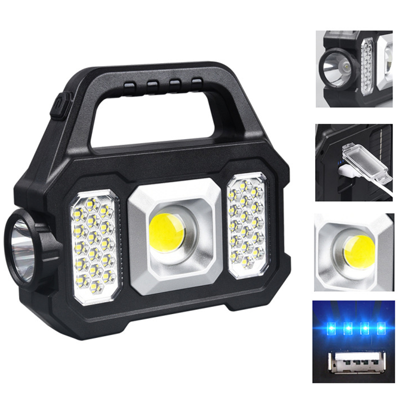 LEDCOBSMDPortableStrongCampingLightUSBChargingSolarLEDHandheldFlashlightMultifunctionalPowerDisplayW-1987968-1