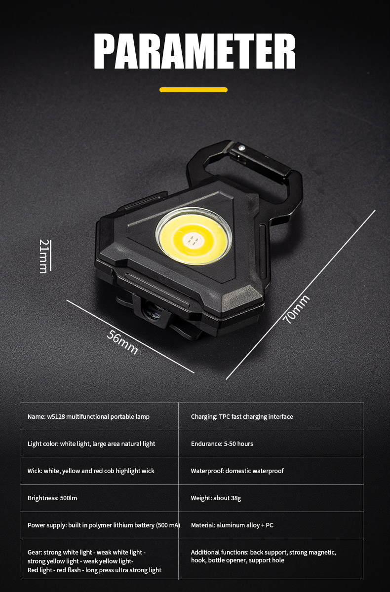 LEDKeychainLightType-cRechargeablePortableCampingLampPowerfulCOBTorchWithMagnetHookCorkscrewWaterpro-1957428-16