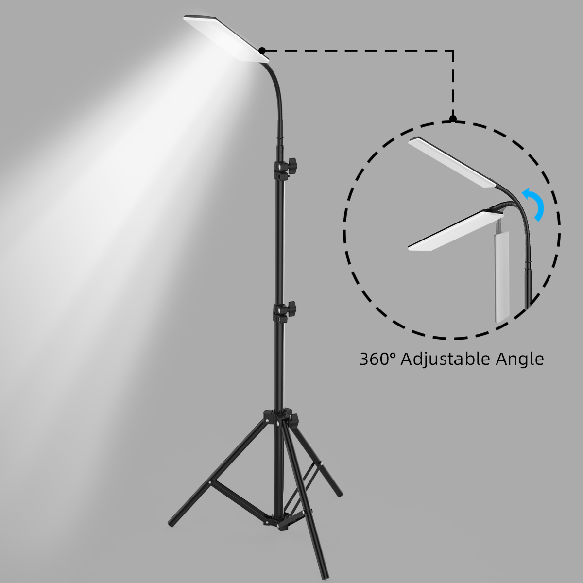 LEORY84LED1000LMUpgradedHead18mAdjustableTripodStandLightPortableOutdoorLEDWorkLampPhotographyEmerge-1921214-3