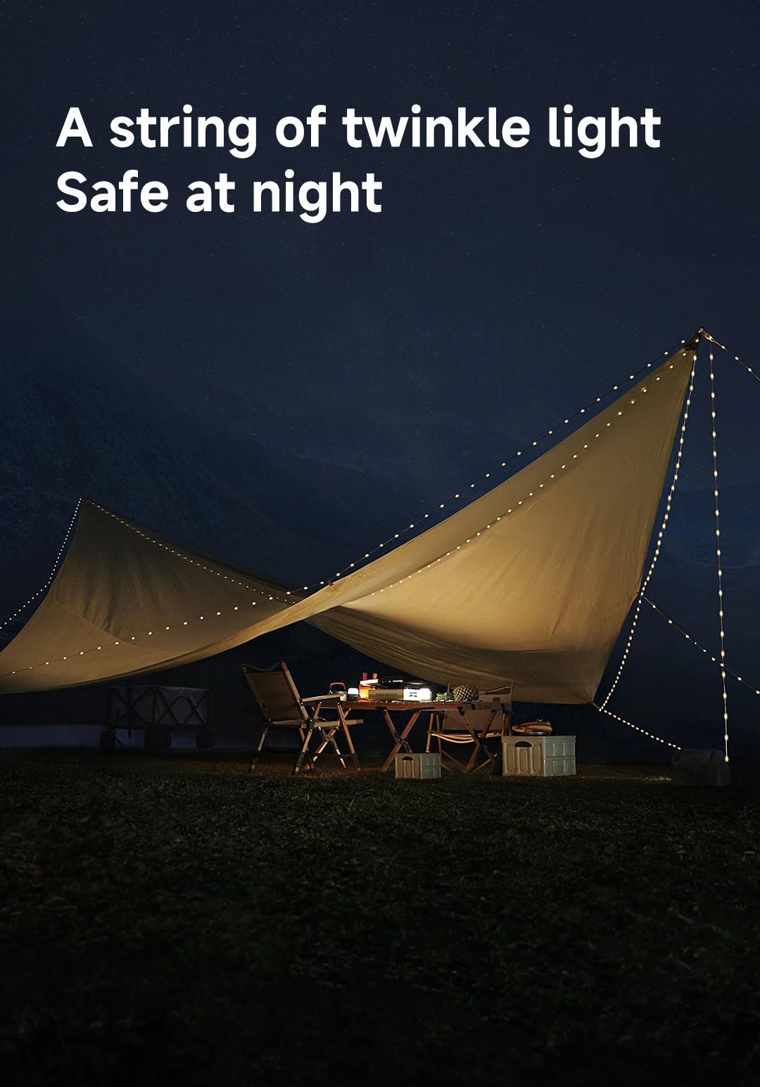 NexToolMulti-FunctionalTwinkleAmbientLightwith2MStripWaterproofOutdoorCampingAtmosphereRGBLampCyclin-2012344-23