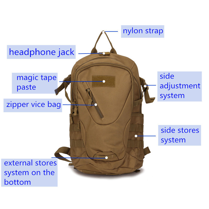 Outdoor20LBackpackRucksackCampingHikingTravelShoulderBagPack-989840-8