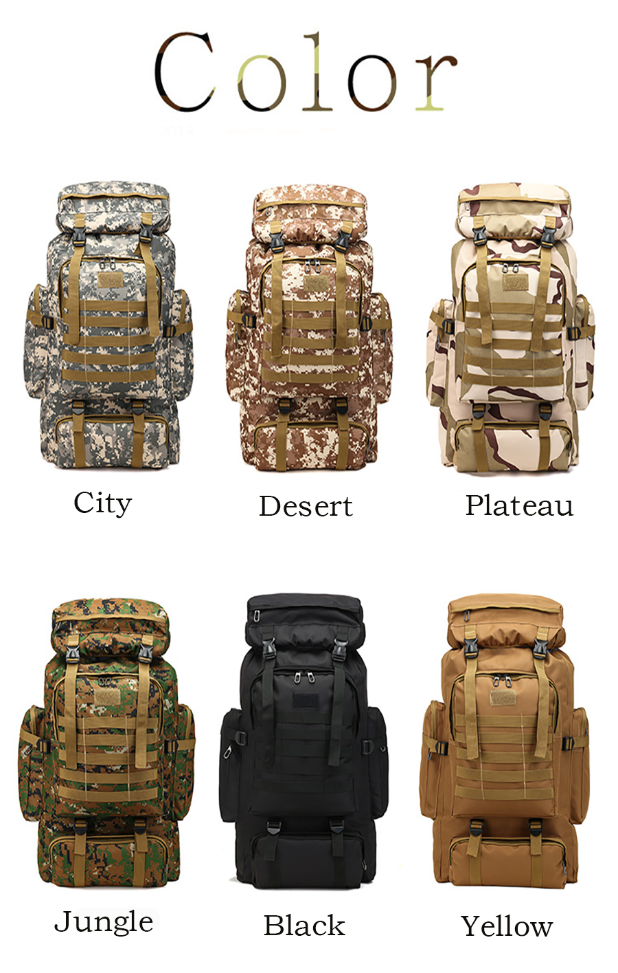 OutdoorCamouflageLargeSpaceWaterproofOutdoorMilitaryBackpackTravelandHikingBackpack-2006638-2