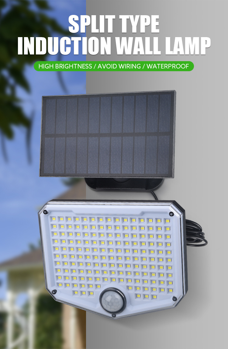 OutdoorSolarEnergy153LEDHumanBodySensingWallLightCourtyardHouseholdLightingSplitBodyWallLamp-2007797-1