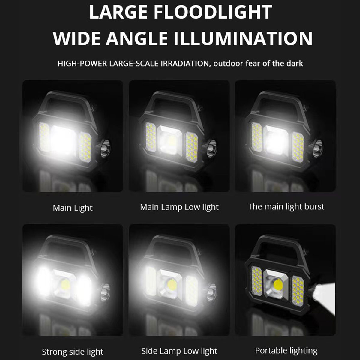 OutdoorSolarLEDCampingLightSuperBrightFlashlightWorkLightsUSBRechargeableHandheldLanternsSpotlightSe-1976239-7