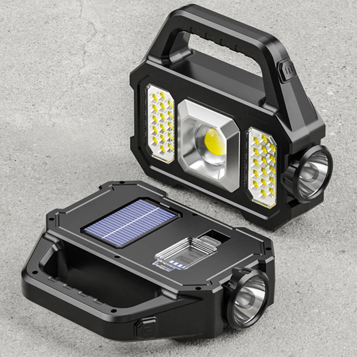 OutdoorSolarLEDCampingLightSuperBrightFlashlightWorkLightsUSBRechargeableHandheldLanternsSpotlightSe-1976239-9