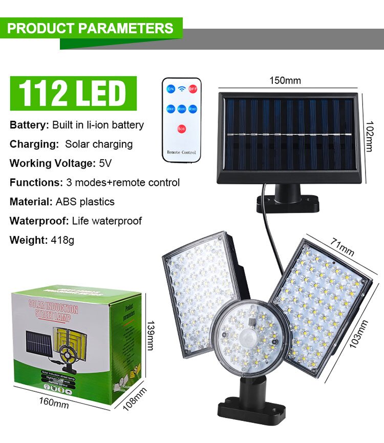 OutdoorSolarWaterproofRemoteControlSplitWallLightHumanSensorStreetLightHouseholdGardenLight-1992742-11