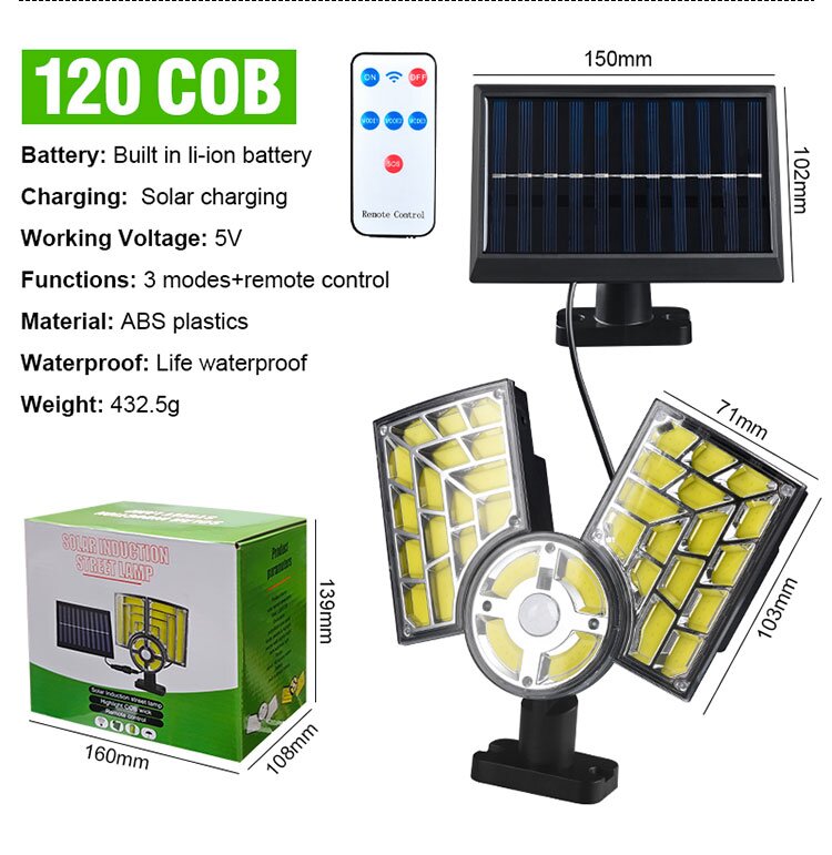 OutdoorSolarWaterproofRemoteControlSplitWallLightHumanSensorStreetLightHouseholdGardenLight-1992742-12