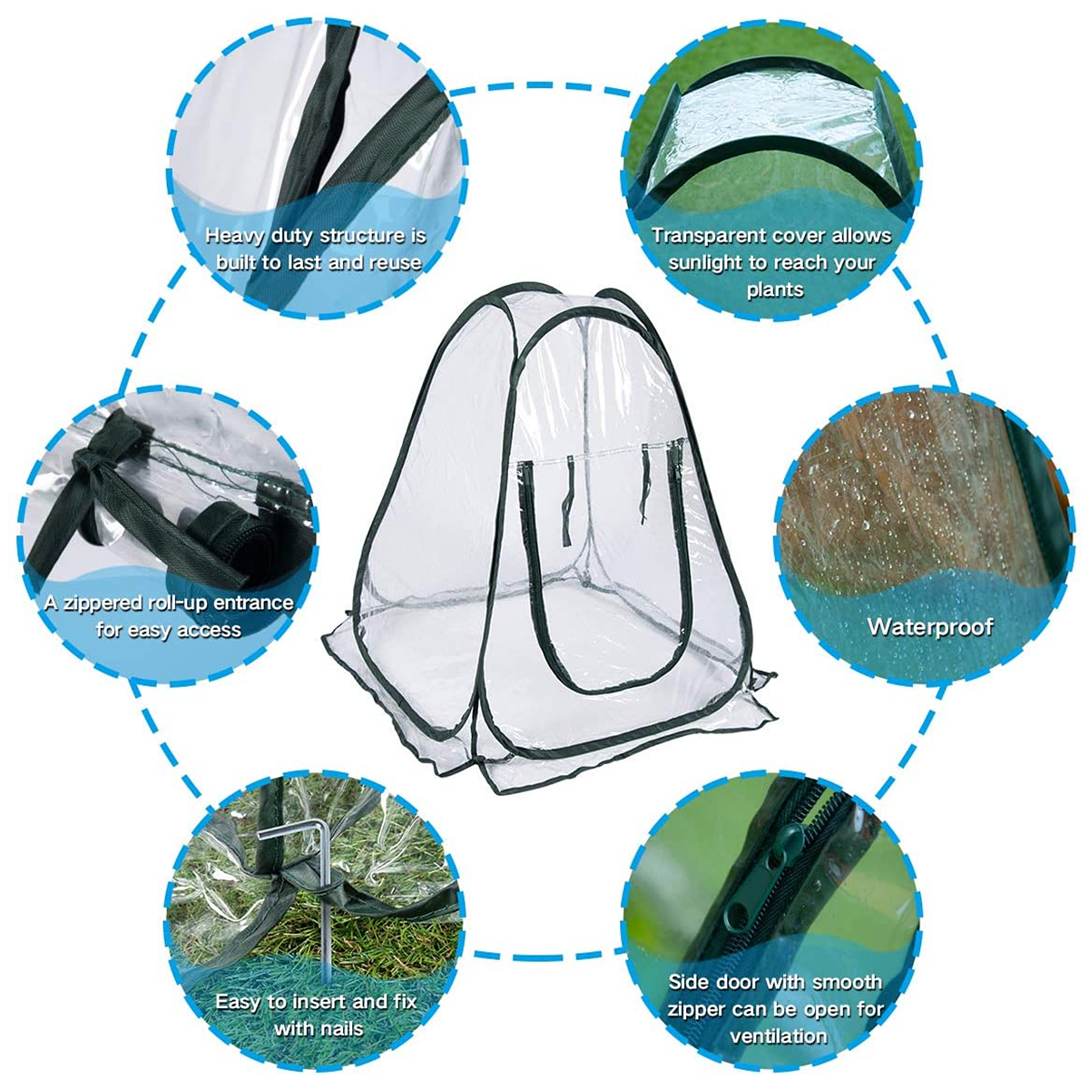 PVCWarmGardenFoldingMiniGreenhousePlantsCoverWaterproofPlantsProtector3120x2730inch-1725927-3