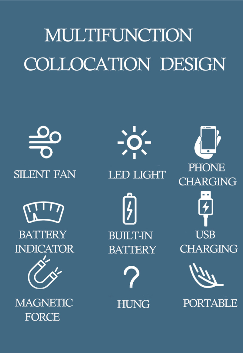 PortableFanLightUSBRechargePowerBankCampingLampMultifunctionOutdoorLightingLEDHangingTentFanLight-1987228-2
