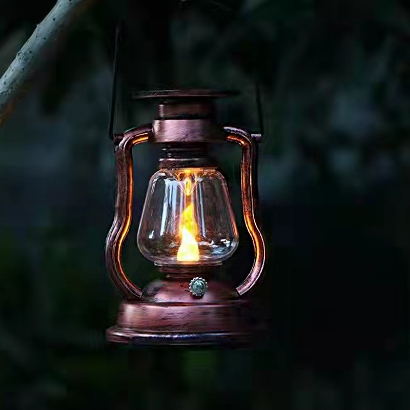 PortableOutdoorLanternSolarHangingLanternRechargeableRetroLampPortableTentCampingNightLight-1973993-2