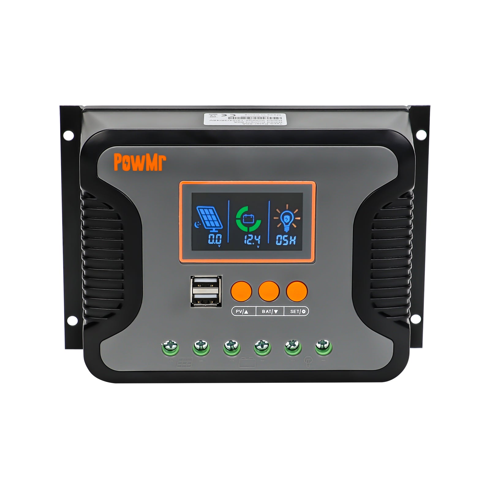 PowMr12V24V36V48VAutoPWM80A60A30ASolarChargeControllerLead-AcidLithiumBatteryChargerMaxPV100VDualCon-2008921-5