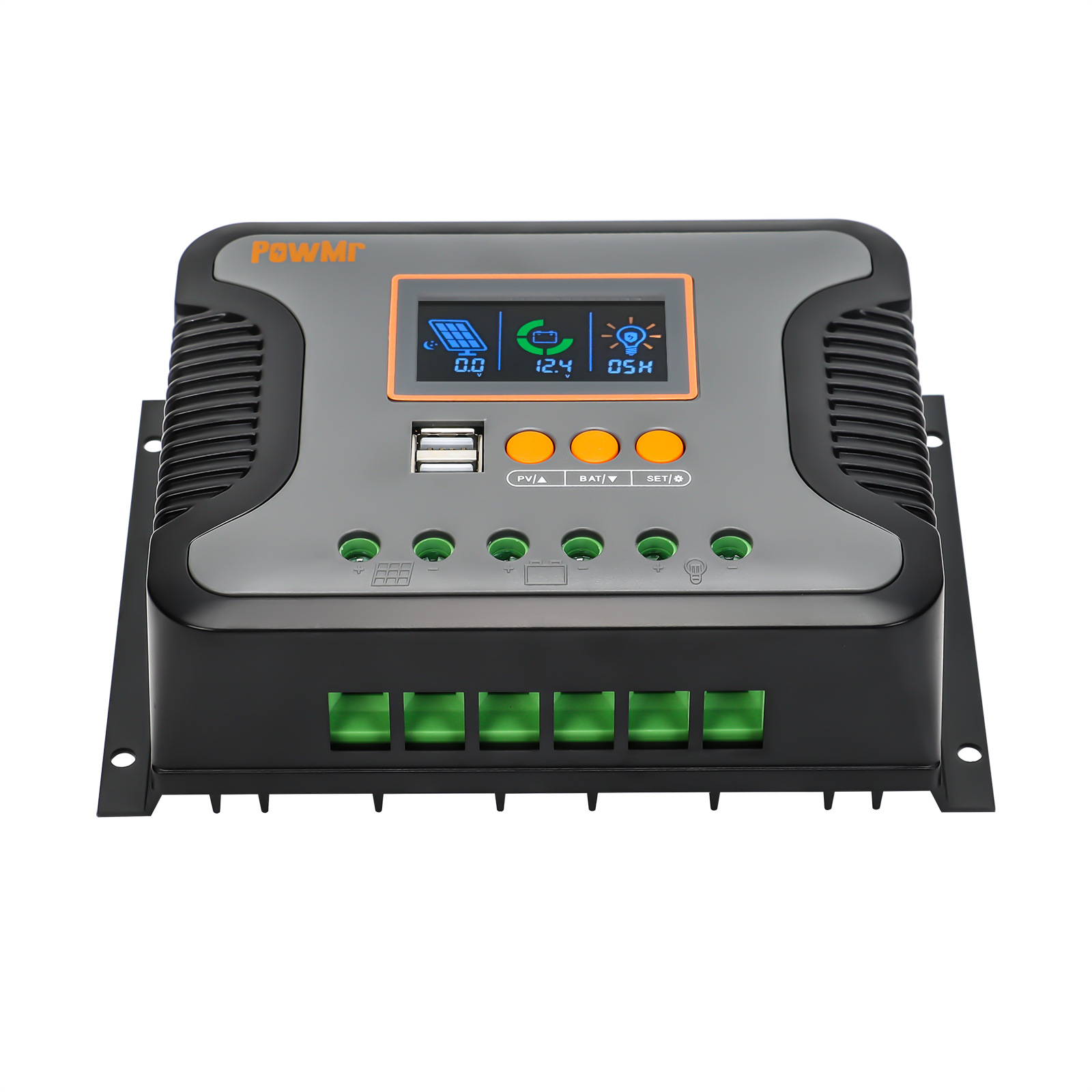 PowMr12V24V36V48VAutoPWM80A60A30ASolarChargeControllerLead-AcidLithiumBatteryChargerMaxPV100VDualCon-2008921-9
