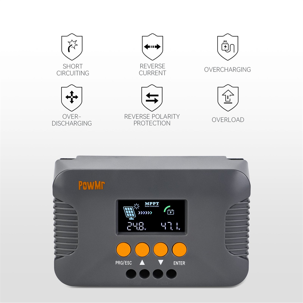 PowMrMPPT10ASolarChargeController24V36V48V60V72VSolarPanelRegulatorSolarChargerforLead-acidLiFePO4Ba-2008922-1