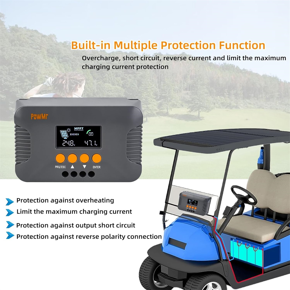 PowMrMPPT10ASolarChargeController24V36V48V60V72VSolarPanelRegulatorSolarChargerforLead-acidLiFePO4Ba-2008922-5
