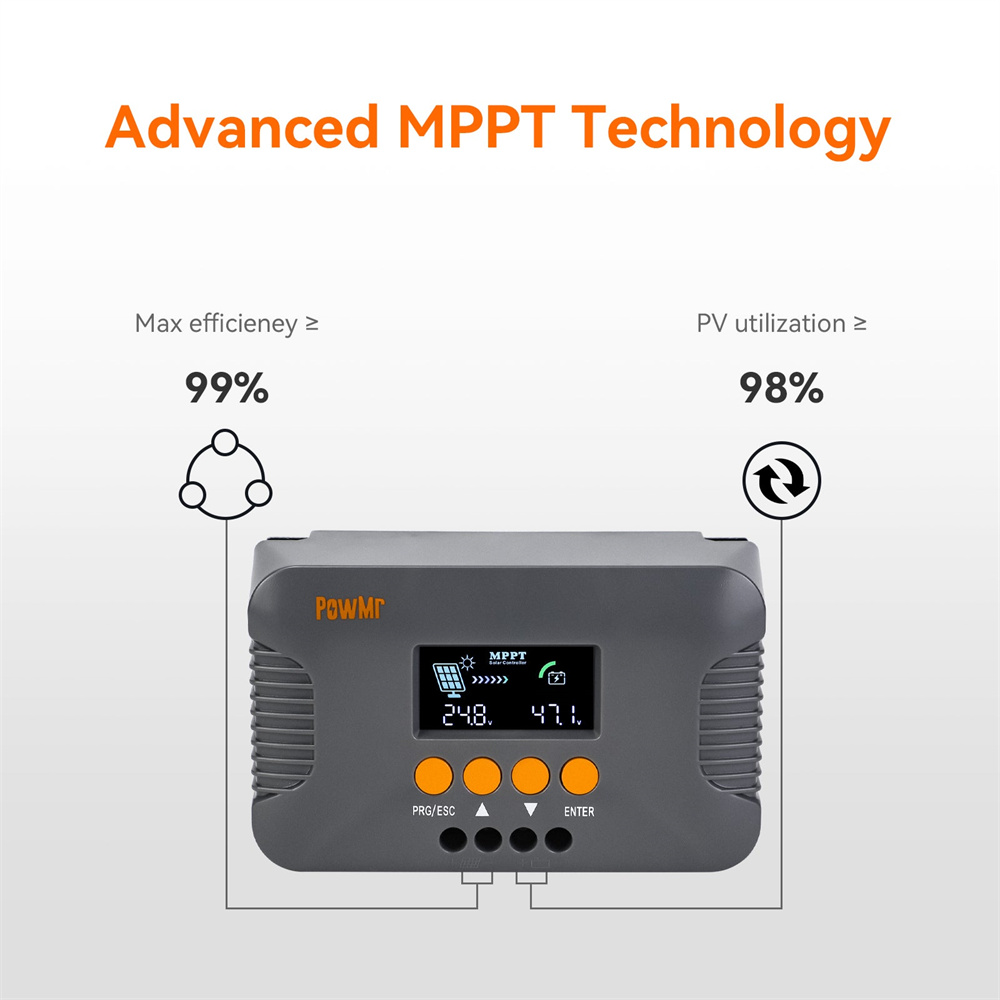 PowMrMPPT10ASolarChargeController24V36V48V60V72VSolarPanelRegulatorSolarChargerforLead-acidLiFePO4Ba-2008922-8