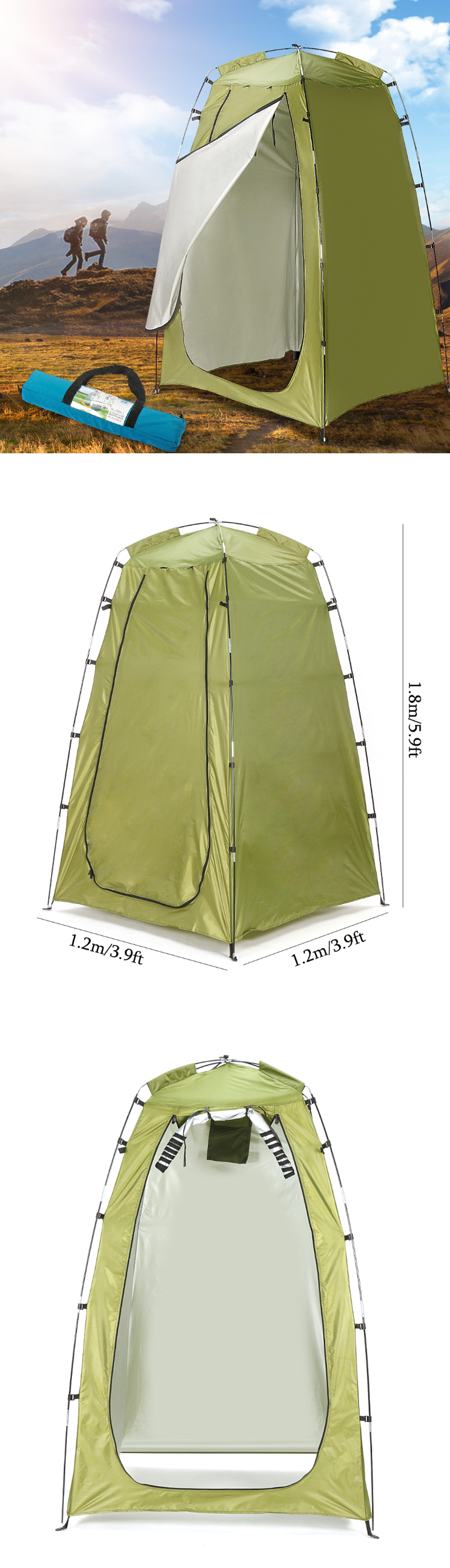 SinglePeopleTentOutdoorShowerToiletTentWaterproofCampingBeachTentBathRoomSunShelter-1826908-1