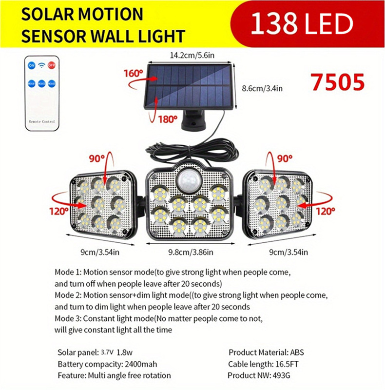 SolarLightsOutdoorMotionSensorFloodLightsWithRemote3LightModeLedSolarSecurityWallLights-2000728-15
