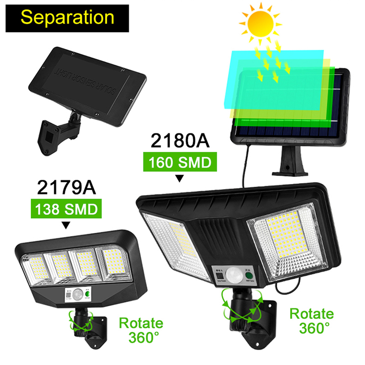 SolarLightsSplitInductionLightswithRemoteControlLEDWallLightsSuperBrightOutdoorCampingPatioLightingG-1897763-4