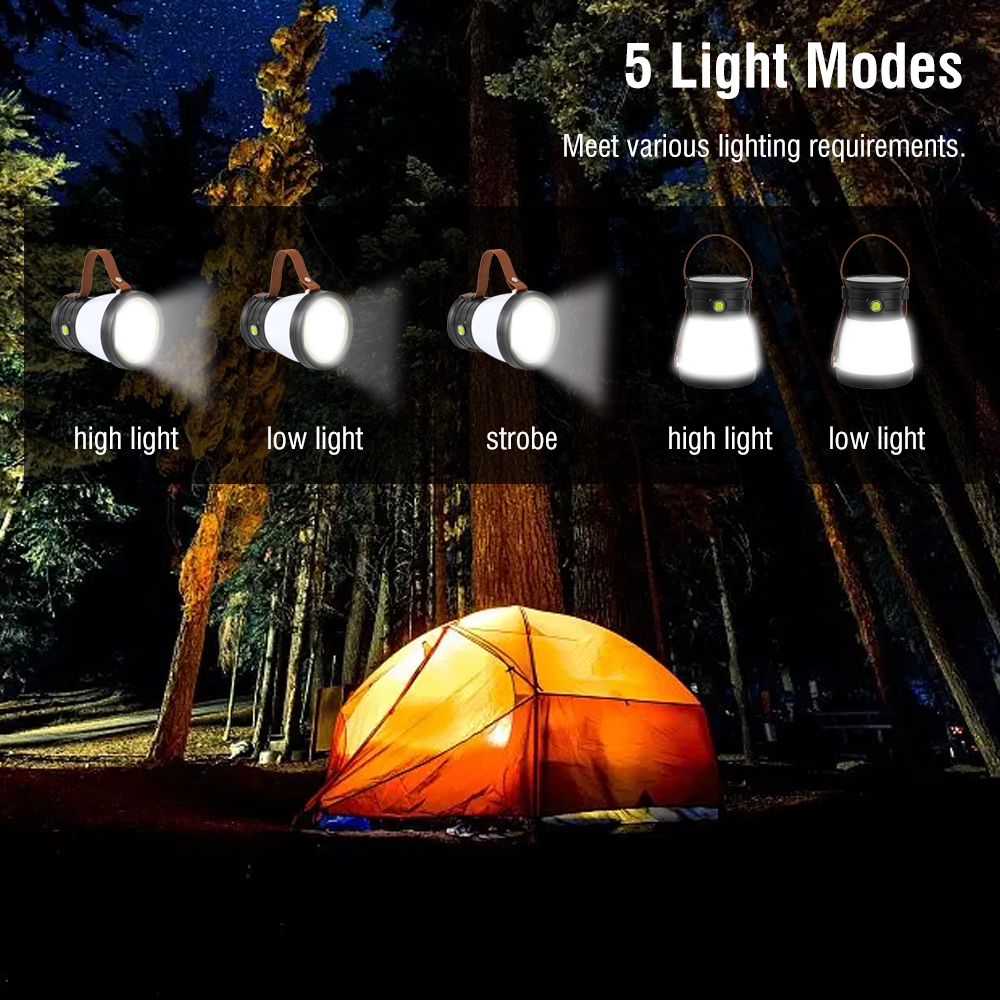 SolarOutdoorCampingLampMultifunctionalPortableTentLight4ModesUSBRechargeableCampingEmergencyLight-2007792-10