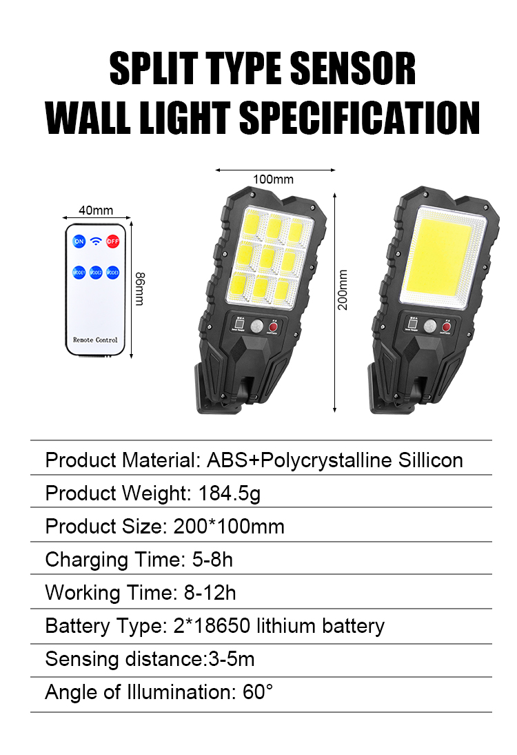 SolarOutdoorGardenYardMotionSensorWallLightRuralRoadLightingFenceLight-2007807-9