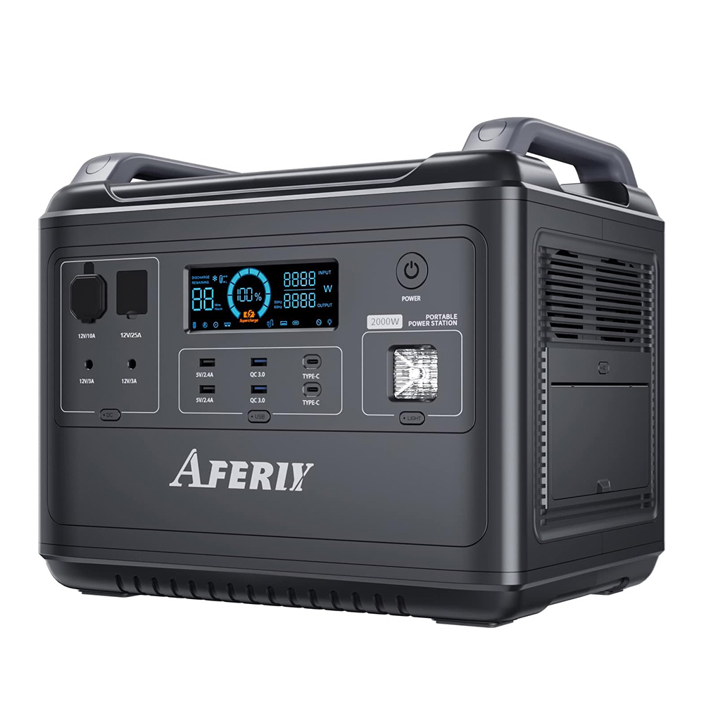UKDirectAferiy2001A2000W1997WhLiFePO4PortablePowerStation624000mAhUPSPureSineWave16OutputPortsCampin-1999782-10