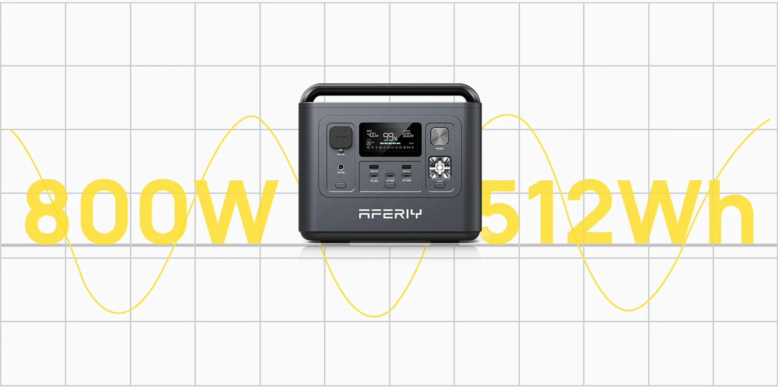 UKDirectAferiyP010800W512WhLiFePO4PortablePowerStation1S100100WSolarPanelUPSPureSineWaveSolarGenerat-2001326-5