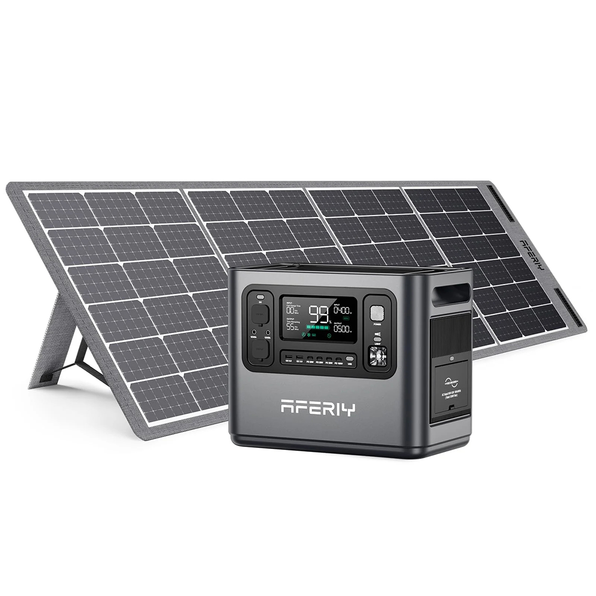 UKDirectAferiyP1101200W1248WhLiFePO4PortablePowerStation1S200200WSolarPanelUPSPureSineWaveCampingRVH-2001320-16