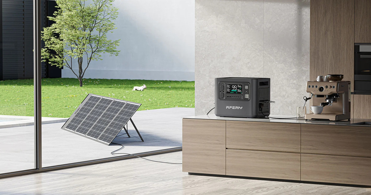 UKDirectAferiyP1101200W1248WhLiFePO4PortablePowerStation1S200200WSolarPanelUPSPureSineWaveCampingRVH-2001320-8