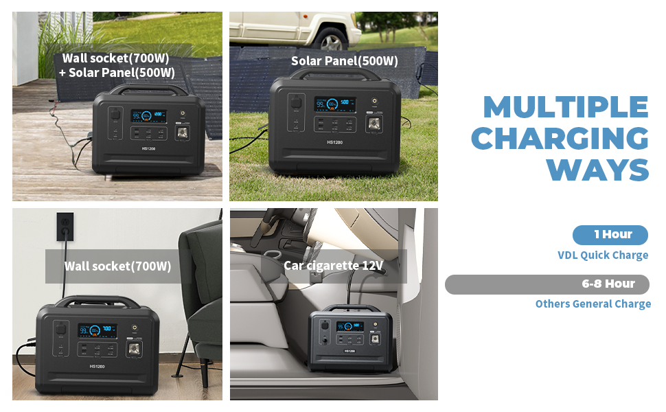 UKDirectVDLHS12001200W960WhPortablePowerStationSolarGeneratorLiFePO4BatteryGeneratorFullyCharged15Ho-2003449-8