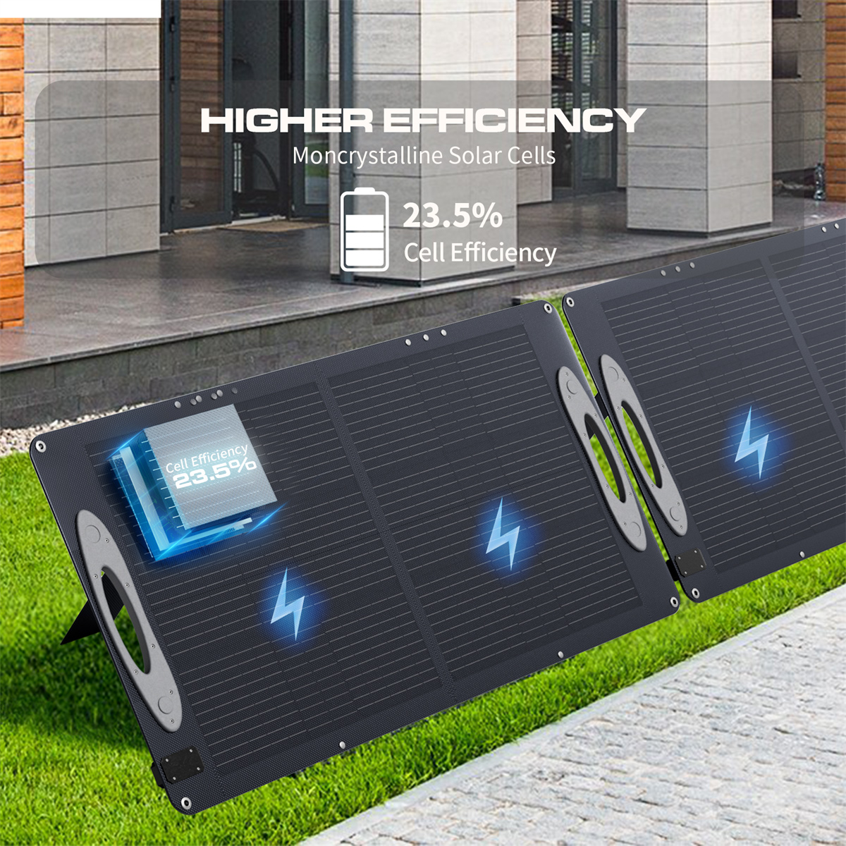 UKDirectVDLSC0101100WETFESolarPanel5VUSB20VDCMulti-Contact4Multi-OutputSolarPanels235EfficiencyPorta-2003453-4