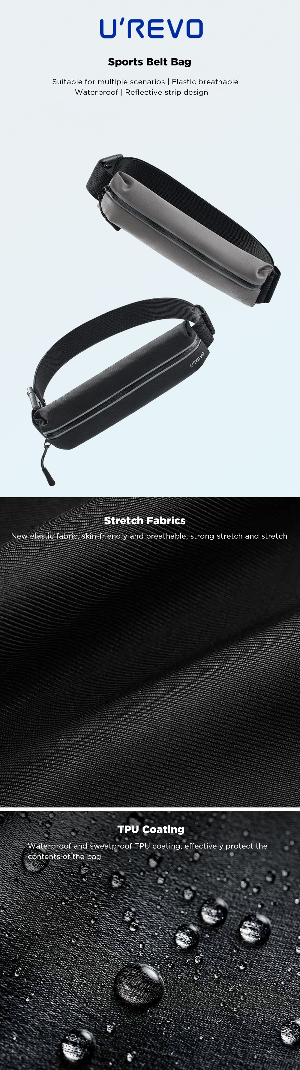 UREVORunningSportWaistBag75-128cmAdjustableReflectiveWaterproofPhoneHolderBagWalletFrom-1687227-1