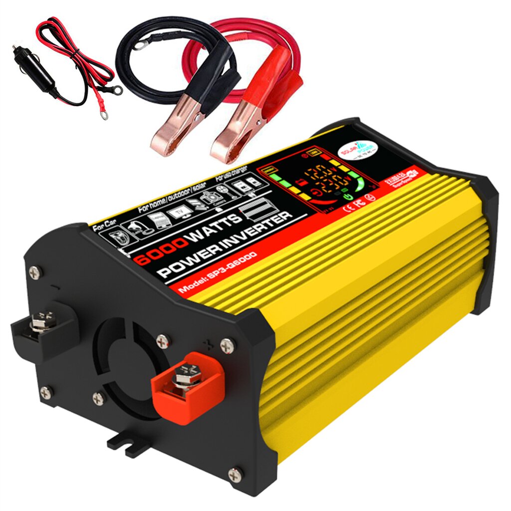 V3018W12Vto110V220VSolarPanelSolarPowerSystemPortable4000WPowerInverterWith2USBPorts30ASolarChargeCo-1988044-3