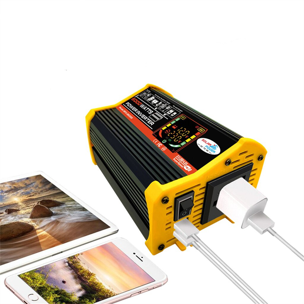 V3018W12Vto110V220VSolarPanelSolarPowerSystemPortable4000WPowerInverterWith2USBPorts30ASolarChargeCo-1988044-5