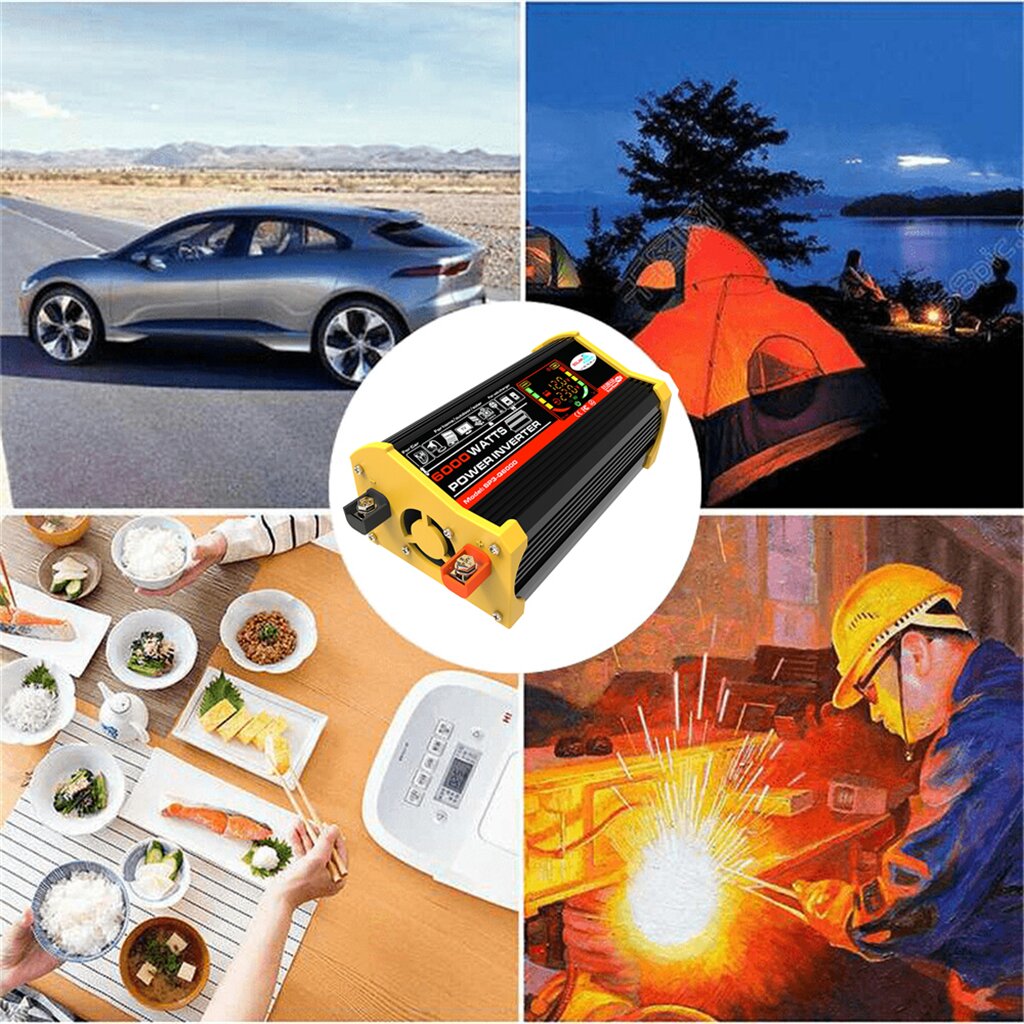 V3018W12Vto110V220VSolarPanelSolarPowerSystemPortable4000WPowerInverterWith2USBPorts30ASolarChargeCo-1988044-9
