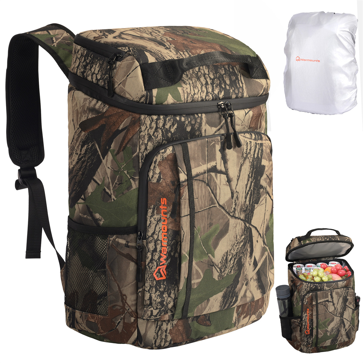 WARMOUNTSBackpackCoolerInsulated36CanswInsulatingCoverUpgradedLeakproofSoftCoolerBackpack2Compartmen-2005915-2