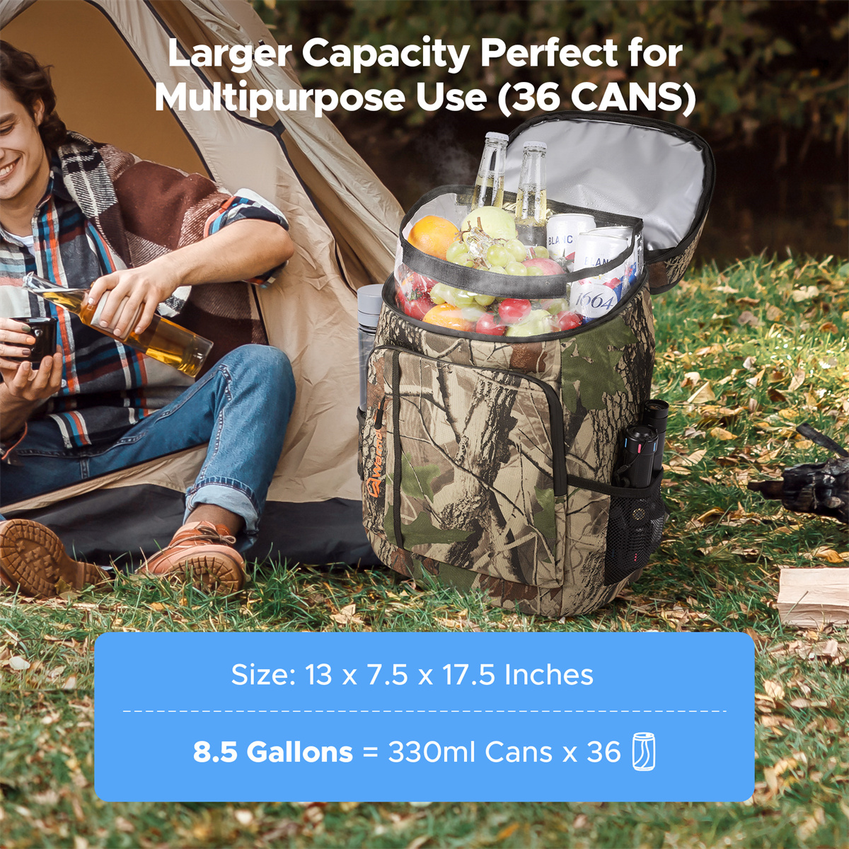 WARMOUNTSBackpackCoolerInsulated36CanswInsulatingCoverUpgradedLeakproofSoftCoolerBackpack2Compartmen-2005915-6