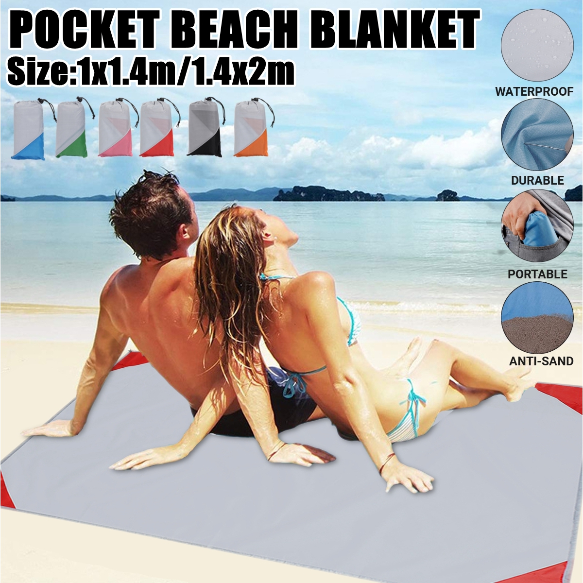 WaterproofBeachBlanketPicnicMatFoldingSand-proofGroundMatMattressCampingSleepingPad-1838704-1
