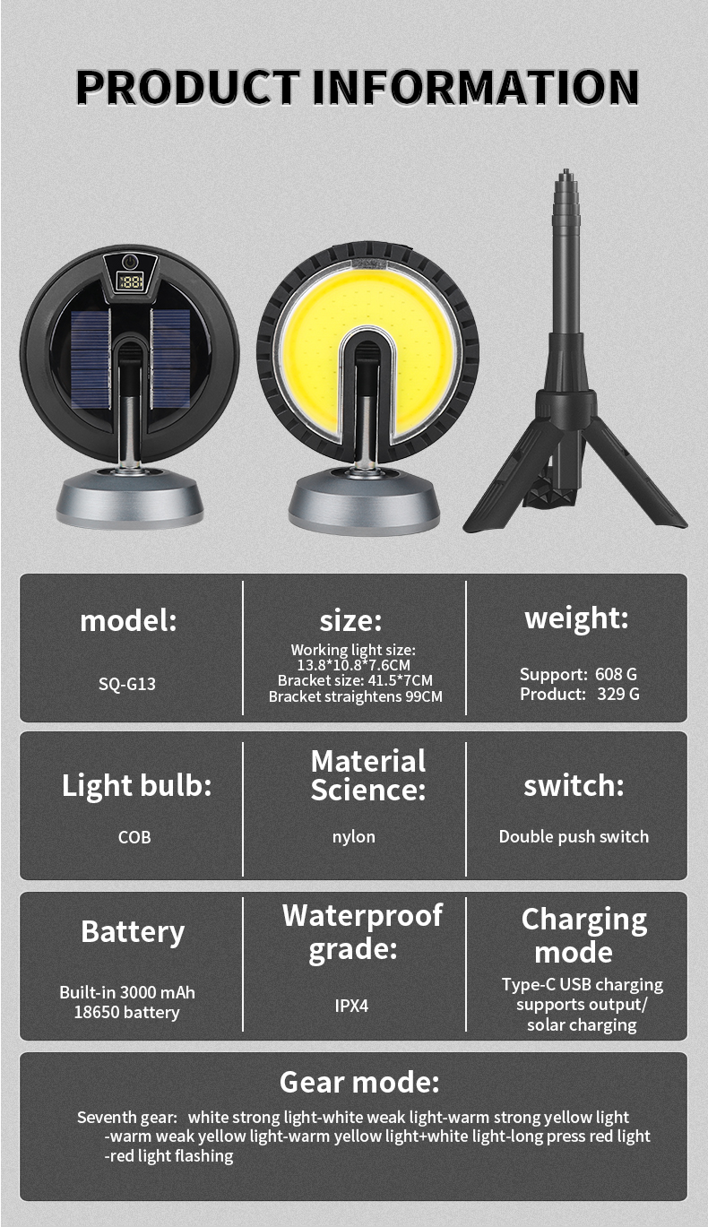 XHP50LEDSolarStrongLightCampingLampCOBWithMagnetType-CChargingMulti-FunctionDigitalDisplayWorkLightI-2007329-18