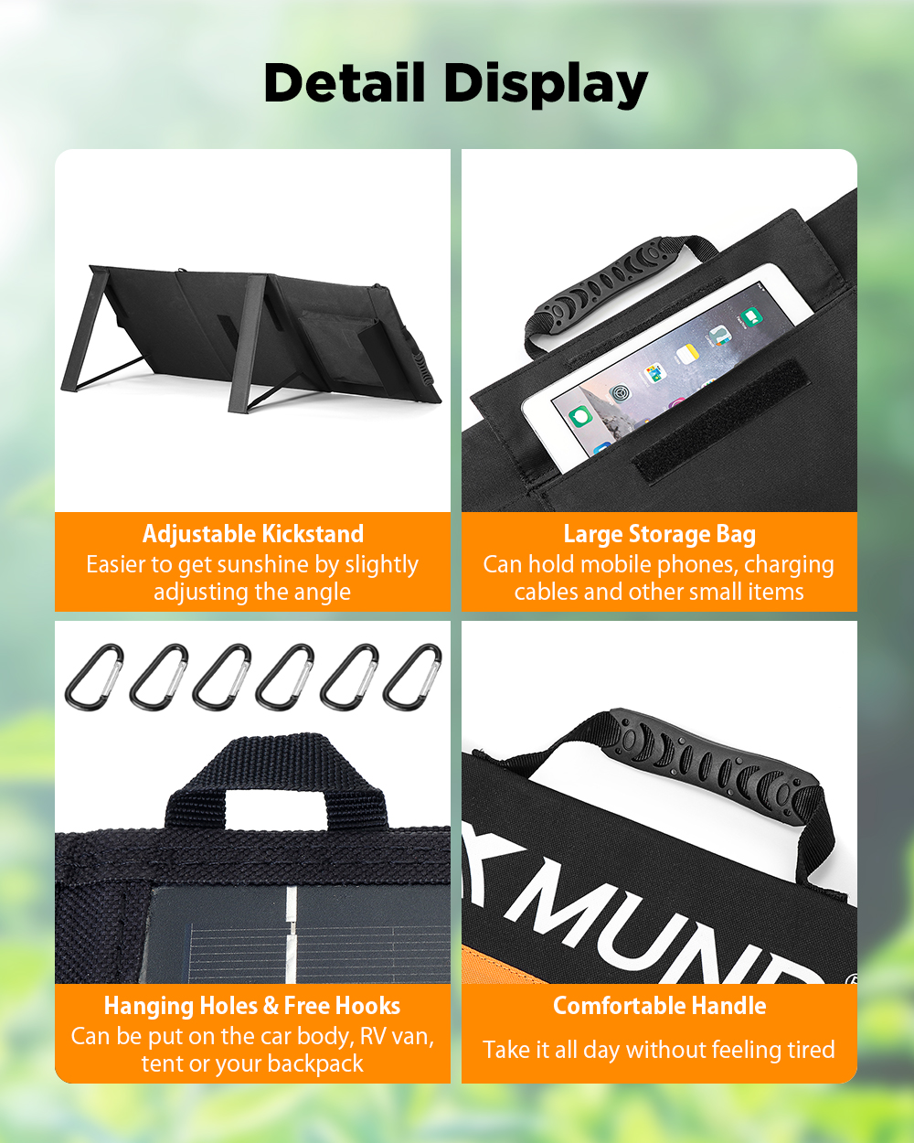 XMUNDXD-SP2100W18VSolarPanel3-USBDCPDFastChargingOutdoorWaterproofSolarChargerForCampingTravellingCa-1756728-5