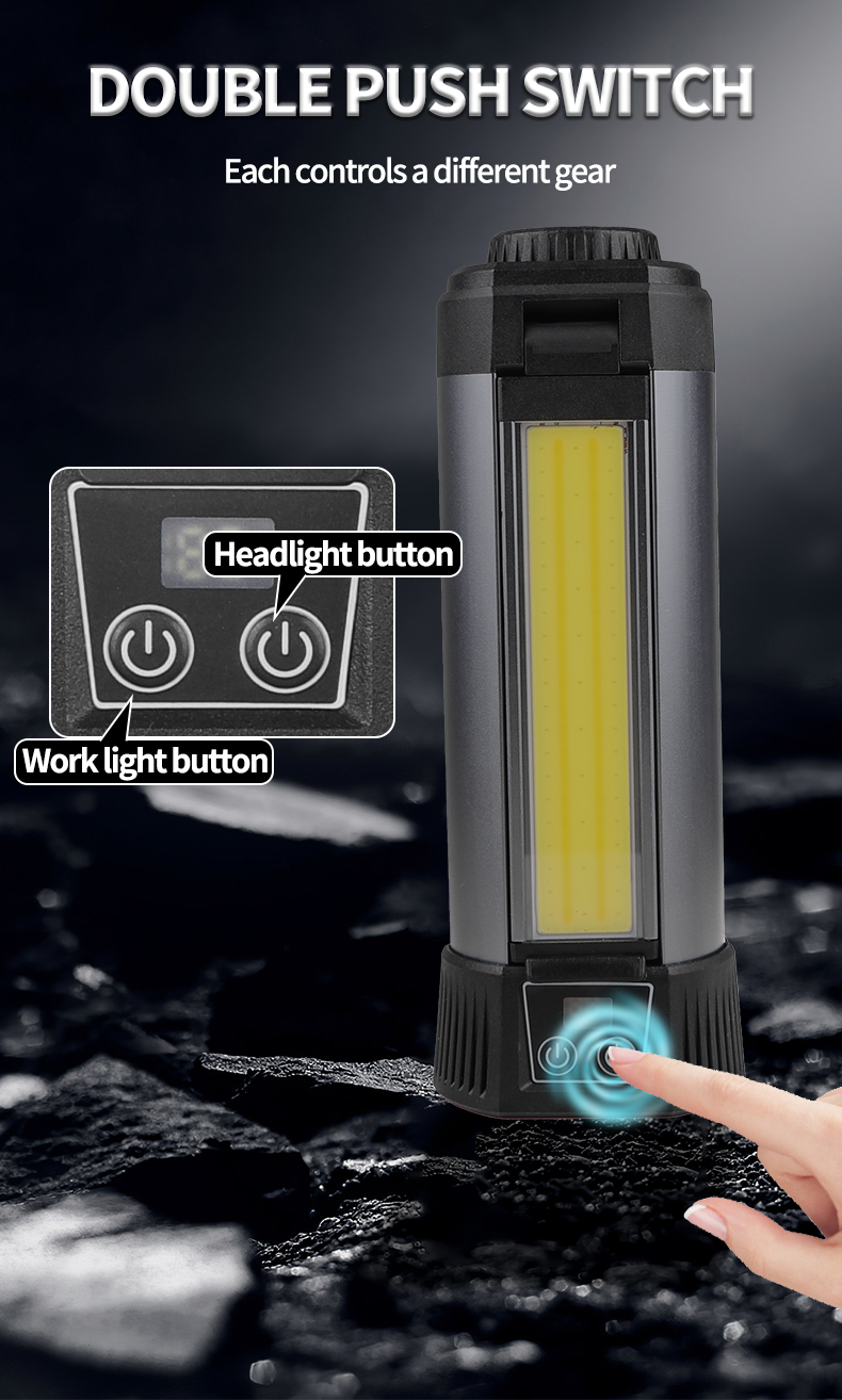 Xhp50LEDStrongLightCOBWithBuilt-inBatteryandMagnetCanOutputMultifunctionalDigitalDisplayWorkLight-2006742-3