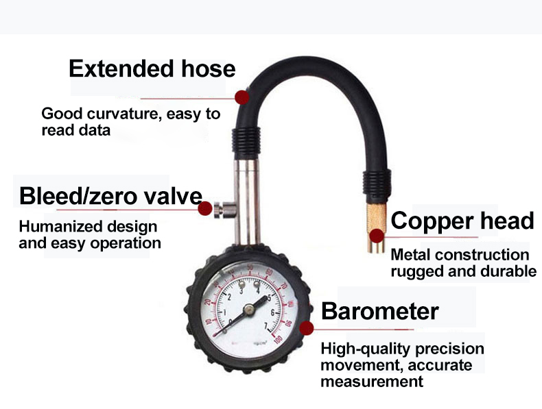 100PSIHighMechanicalTirePressureGaugeCarTirePressureGaugeWithTubeStainlessSteel-2010487-1