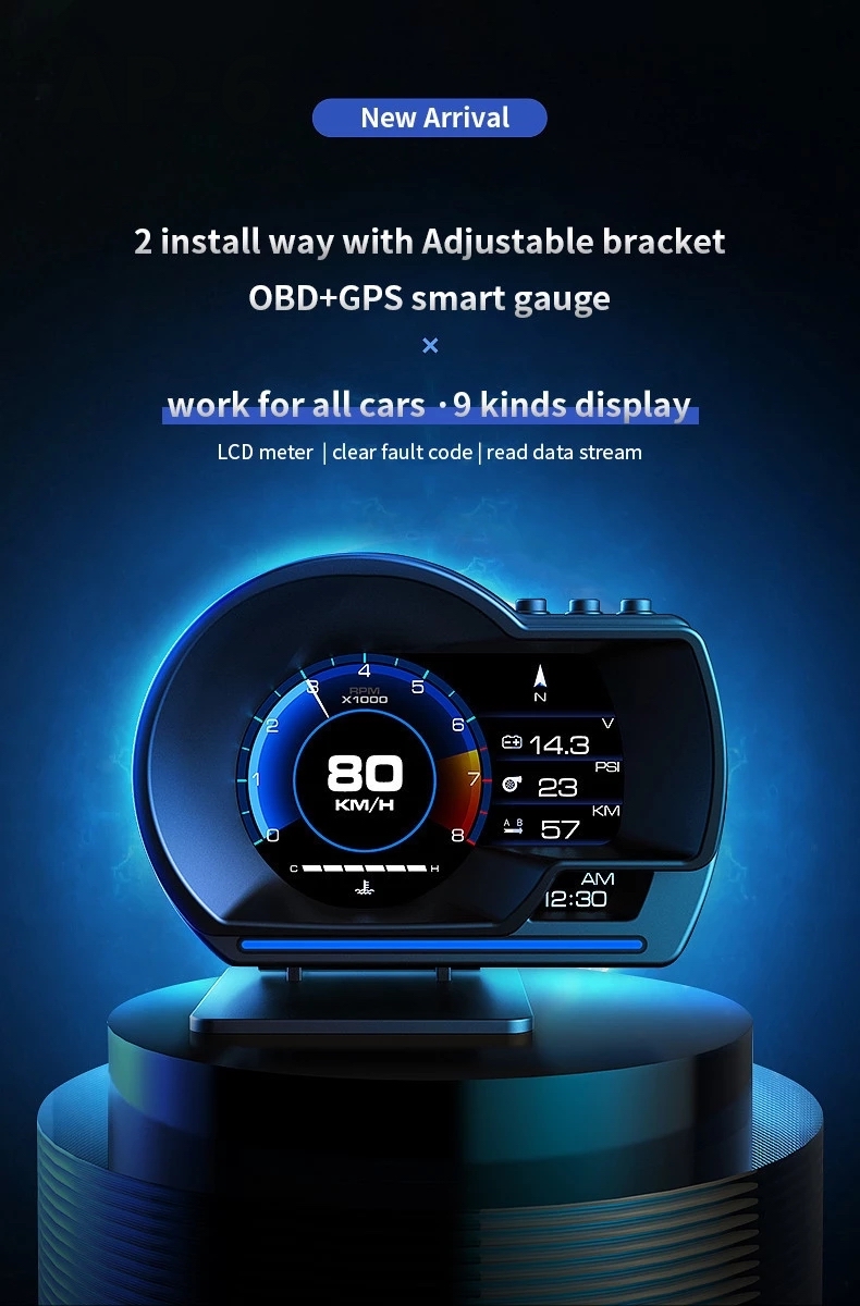 CarHead-UpDisplayOBD2GPSSmartCarHUDGaugeDigitalOdometerSecurityAlarmWaterTemperatureAlarm-2013930-1