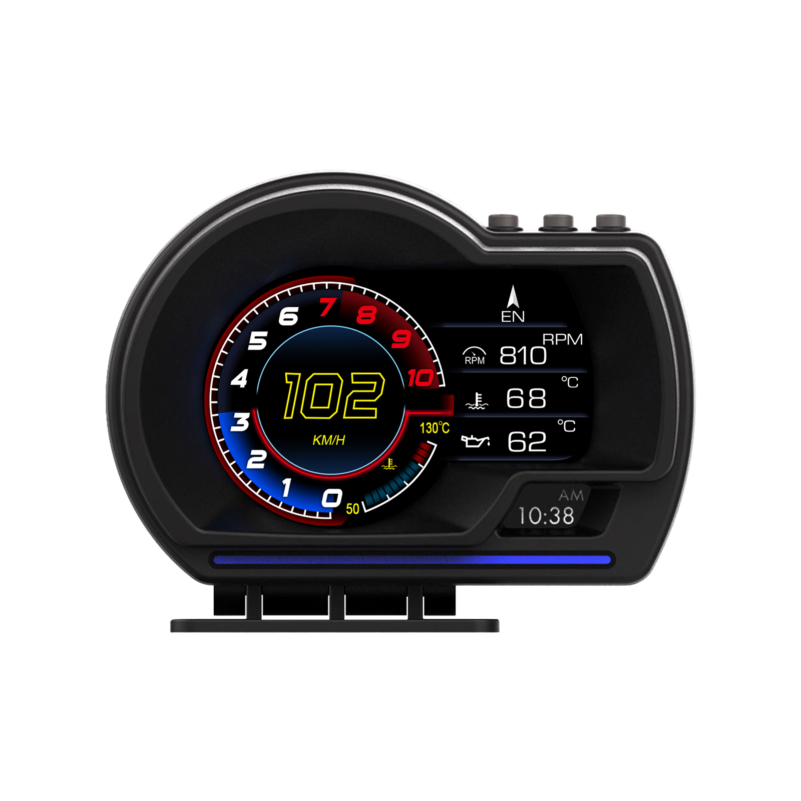 CarHead-UpDisplayOBD2GPSSmartCarHUDGaugeDigitalOdometerSecurityAlarmWaterTemperatureAlarm-2013930-13