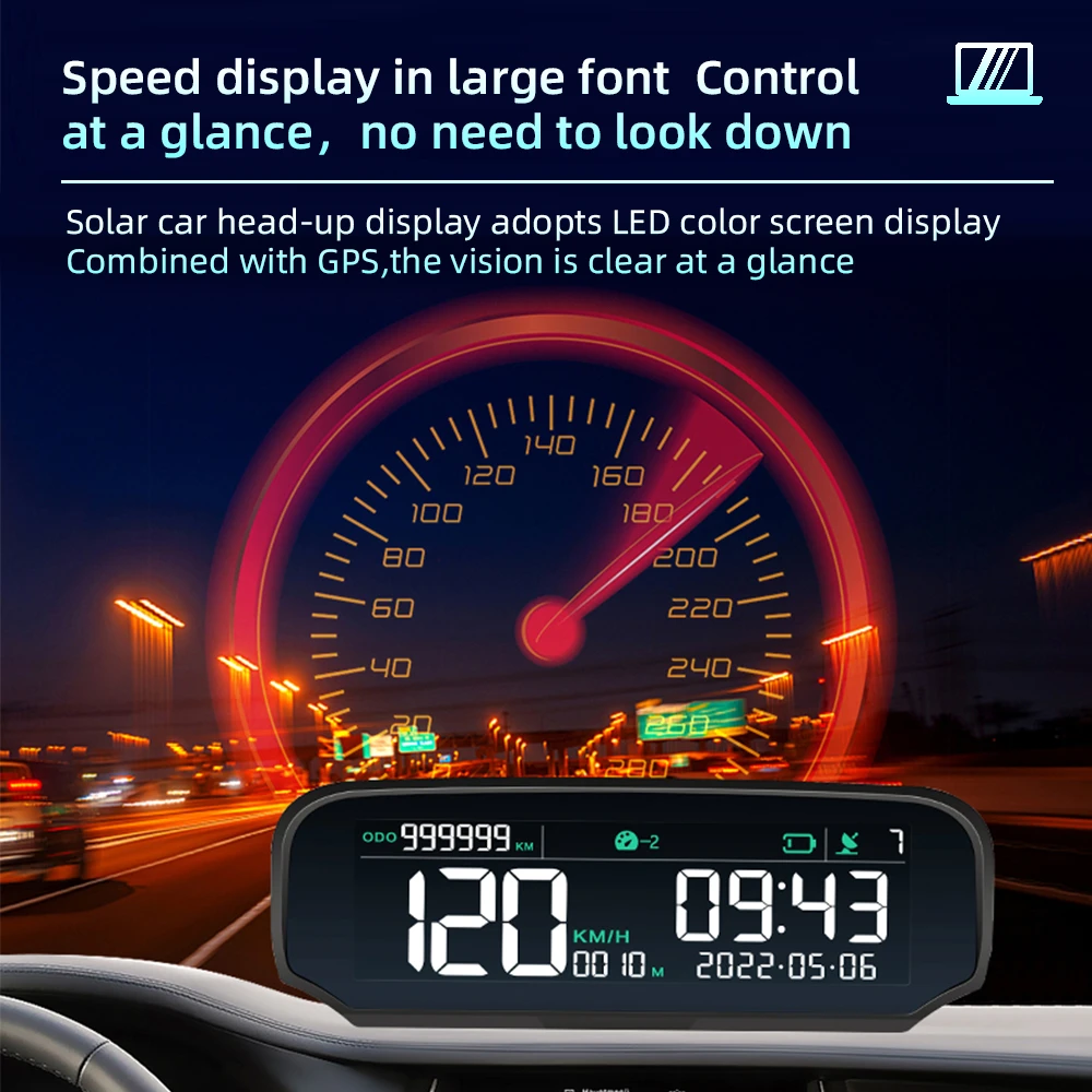 CarSolarGPSHeadUpDisplayWirelessSpeedometerDisplaySpeedTimeDateAutoAdjustScreenBrightnessCarClock-2014778-7