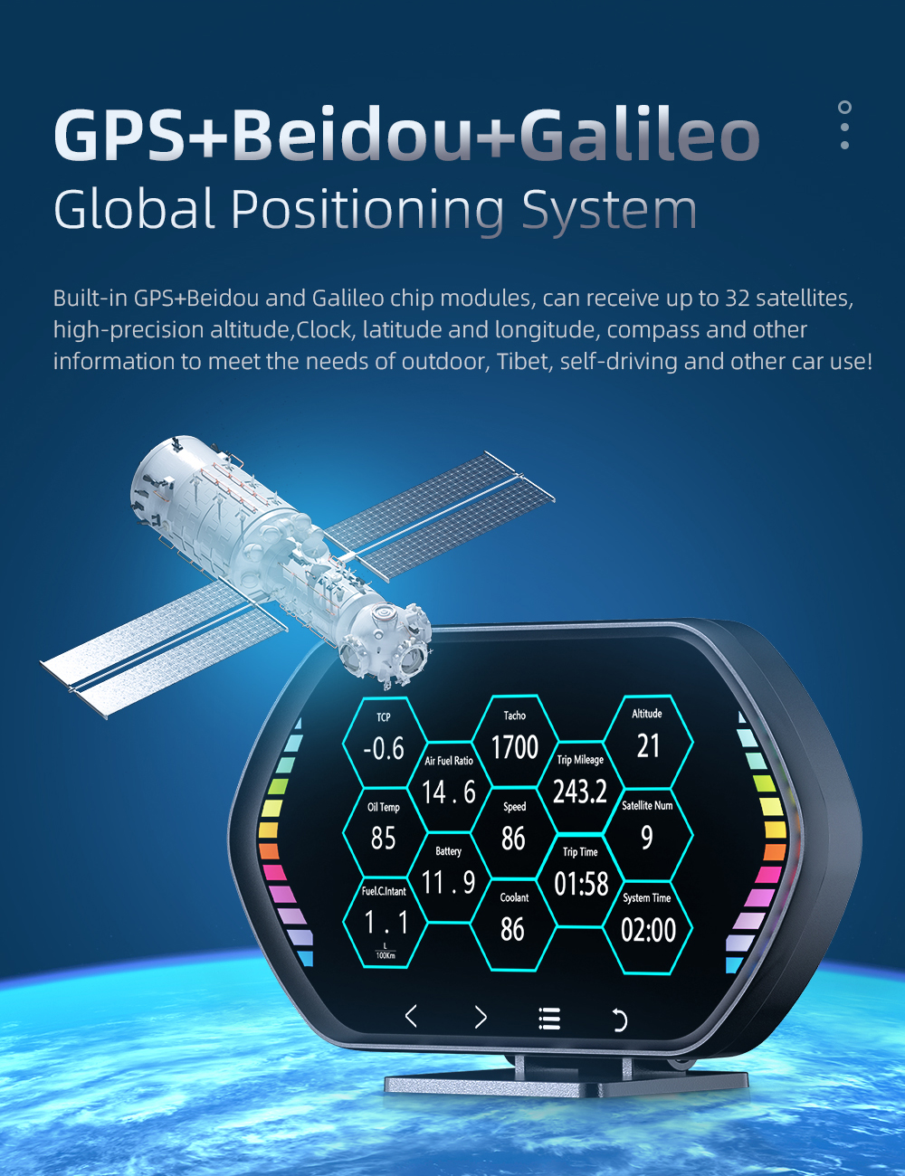 F12OBD2HUDDisplayGaugeOn-BoardComputerMulti-functionDigitalSpeedometerTachometerWaterTemperatureMete-2007629-11