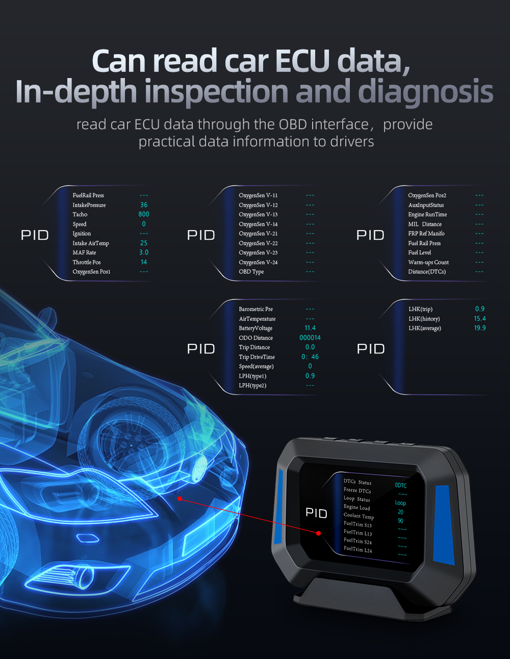 GEYIRENP21HUDHeadUpDisplayOBD35inchCarOverspeedWarningInclinometerAutoElectronicVoltageAlarm-1941217-16