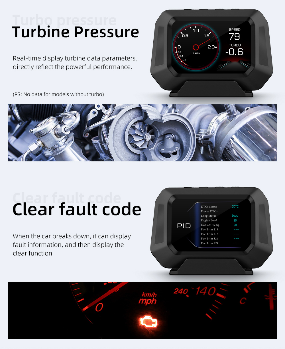 GEYIRENP21HUDHeadUpDisplayOBD35inchCarOverspeedWarningInclinometerAutoElectronicVoltageAlarm-1941217-23